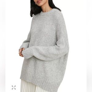 Jenni Kayne Alpaca Cocoon Crewneck Sweater Grey Women’s Small